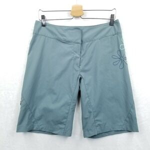 Mammut‎ Shorts Women 8 Blue Stretch Floral Performance Hiking Trek Trail